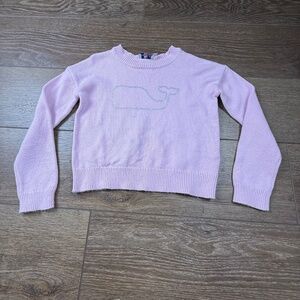 Vineyard Vines Girls Crewneck Sweater, Whale, Pink XS 5-6, Fair Condition, Fall